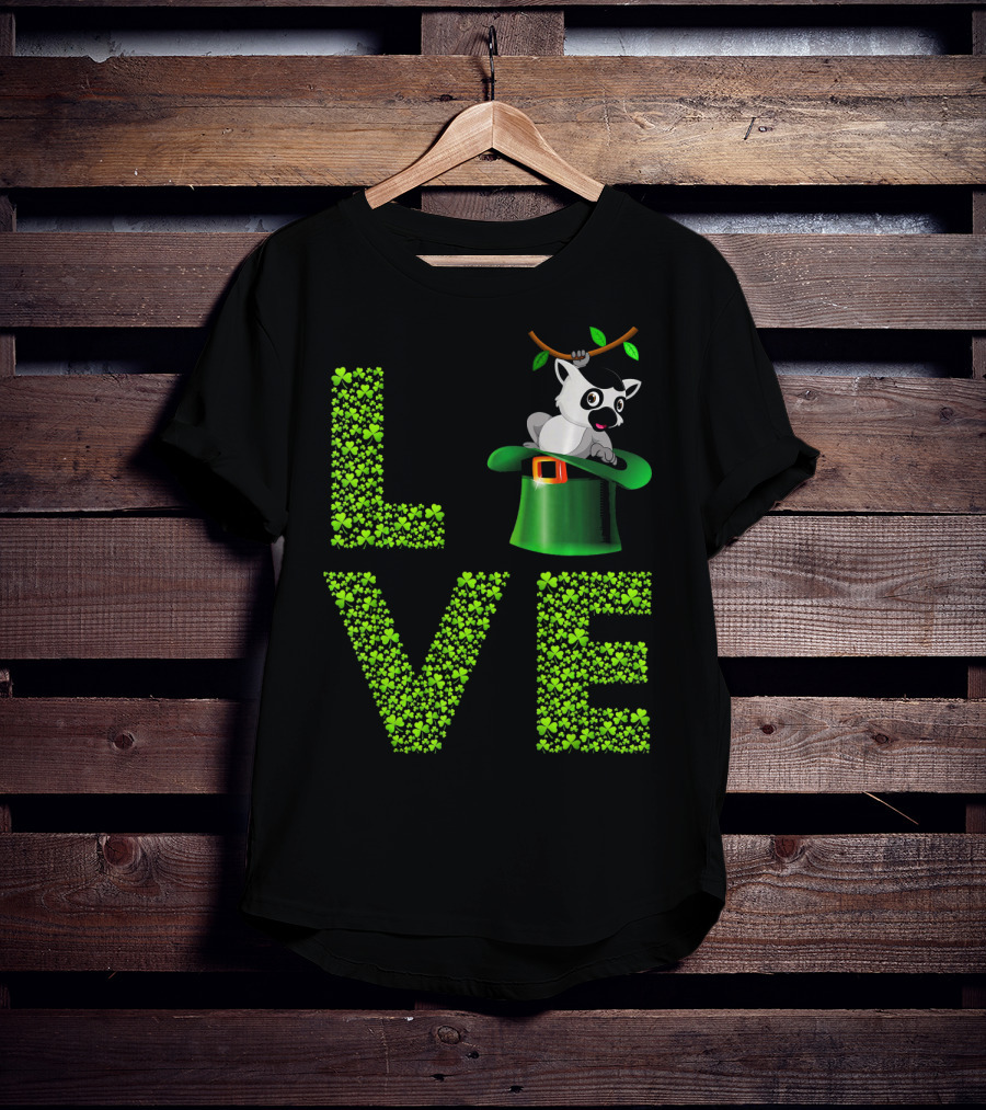 Love Lemur St Patricks Day Shamrock Hat T-Shirt
