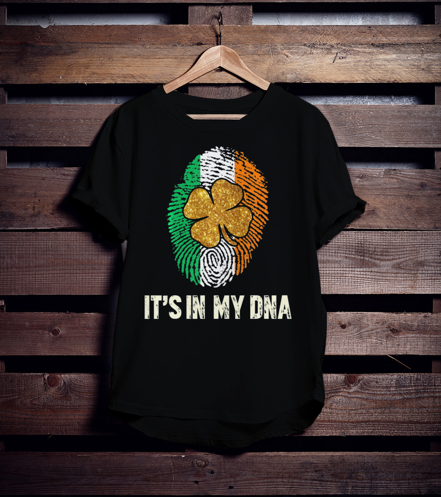 It's In My Irish DNA Fingerprint Shamrock St Patrick's Day T-Shirt