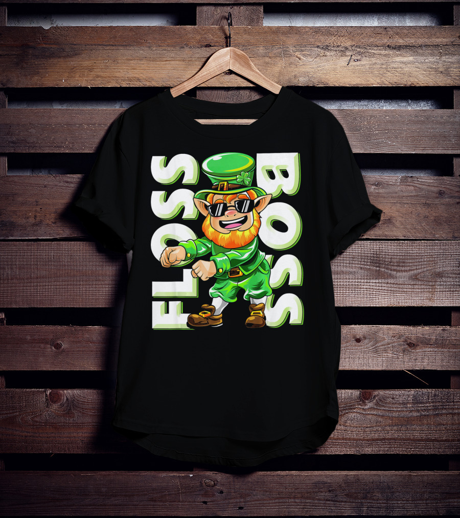 Floss Boss Leprechaun Dance St. Patrick's Day T-Shirt