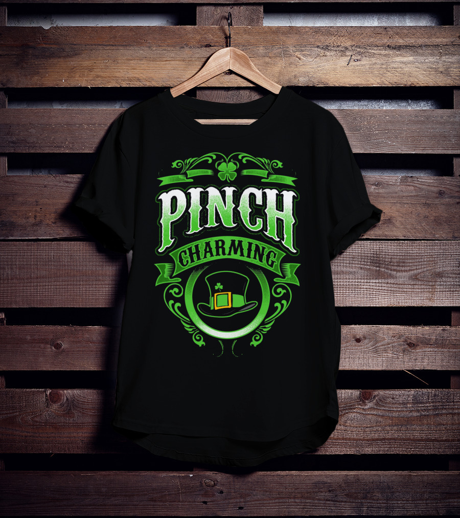 Pinch Charming Saint Patricks Day Hat Clover T-Shirt