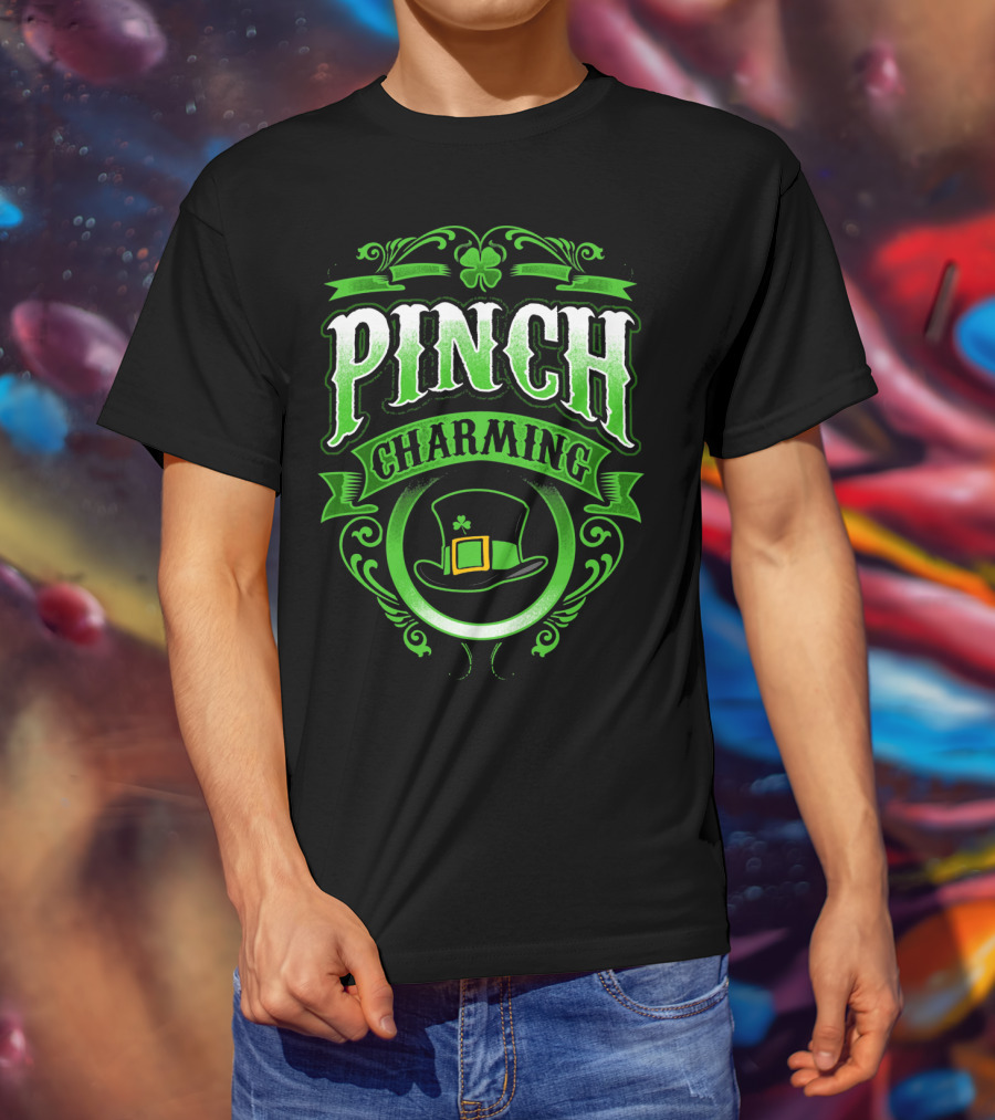 Pinch Charming Saint Patricks Day Hat Clover T-Shirt