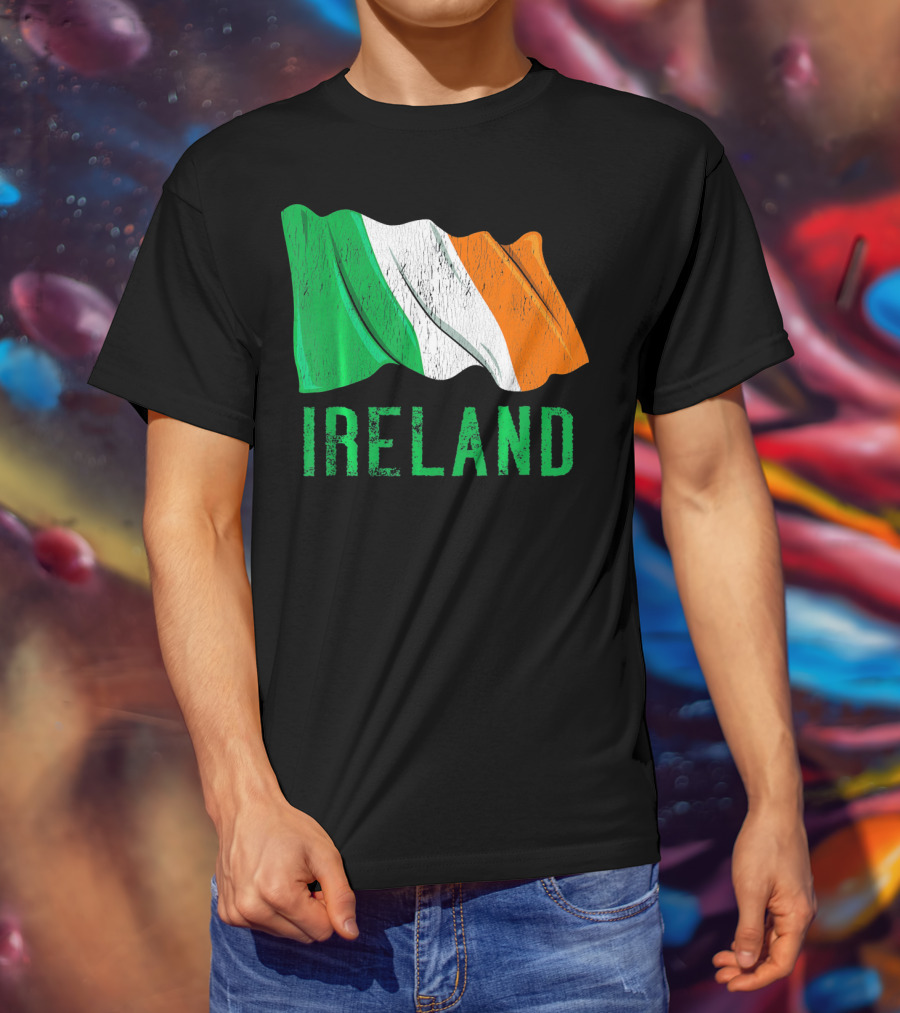 Vintage Ireland Flag Irish Retro St. Pat Ireland T-Shirt