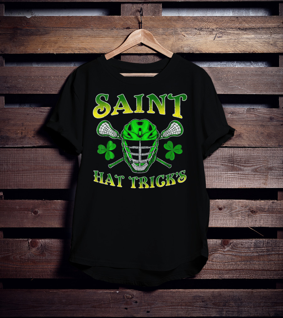 Saint Hat Trick's Funny Lacrosse Irish St Patricks T-Shirt
