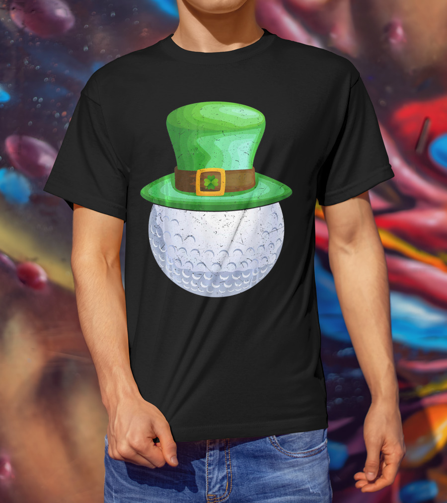 Leprechaun Hat On Golf Ball T-Shirt