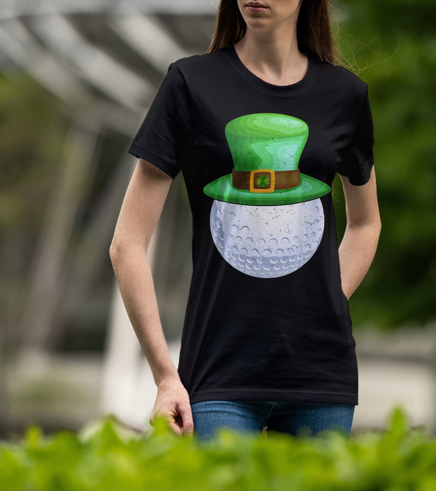 Leprechaun Hat On Golf Ball T-Shirt