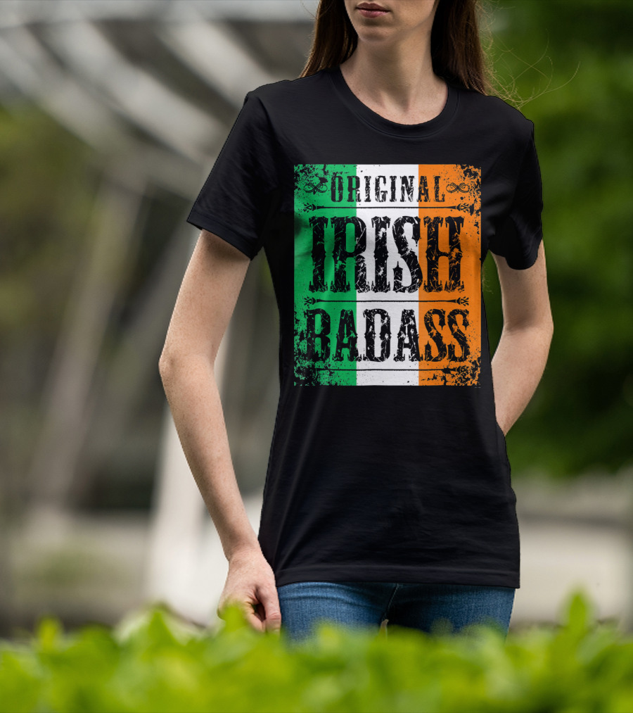 Original Irish BadAss Flag St Paddy Day T-Shirt