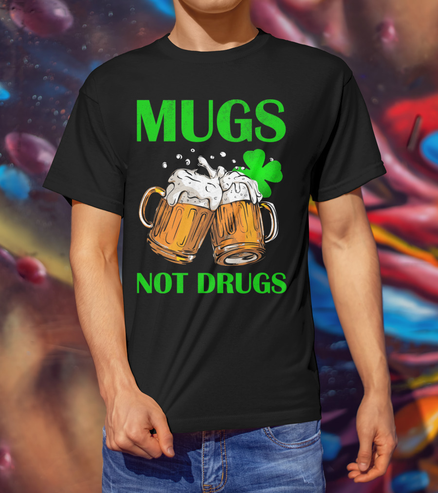 Mugs Not Drugs Saint Pat Vintage T-Shirt