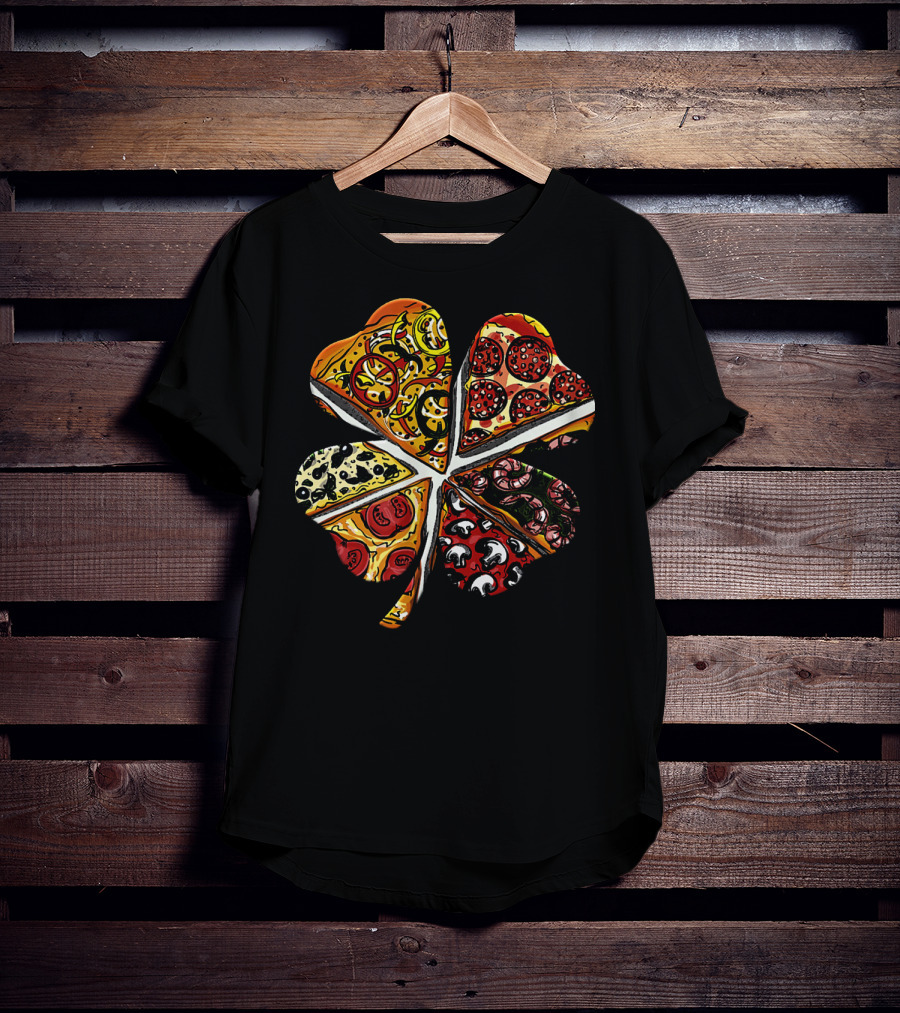 Irish I Had Pizza St. Patricks Shamrock Slice Combination T-Shirt