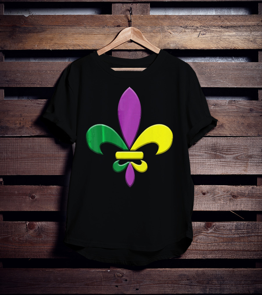 Fleur-de-Lis Mardi Gras New Orleans Party Classic Colors T-Shirt