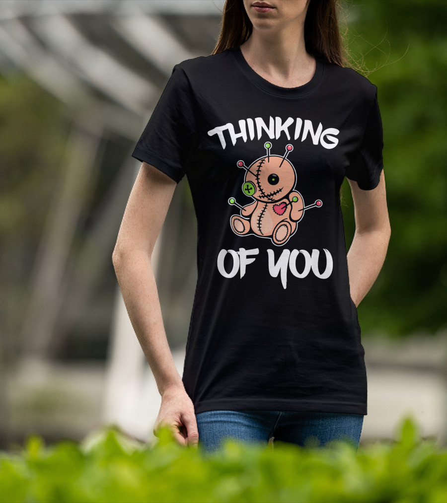 Thinking Of You Voodoo Doll Funny Witch Mardi Gras T-Shirt