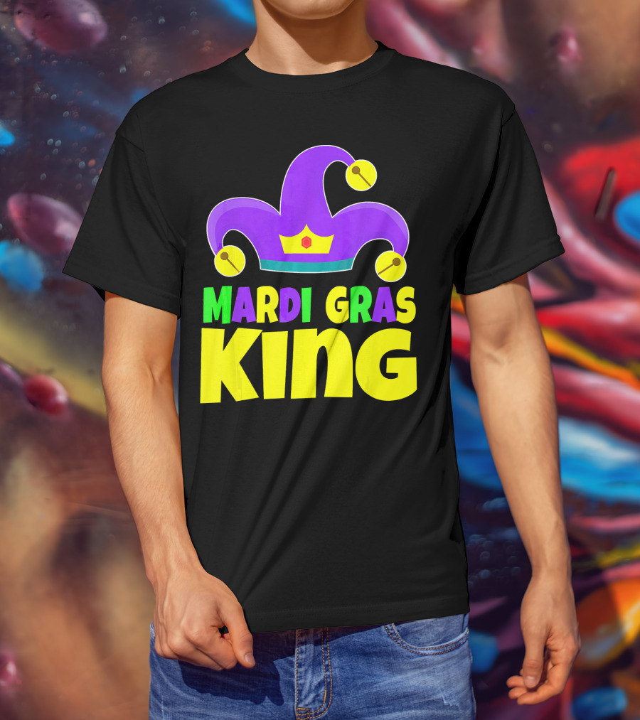 Mardi Gras King Crown Jester Hat T-Shirt