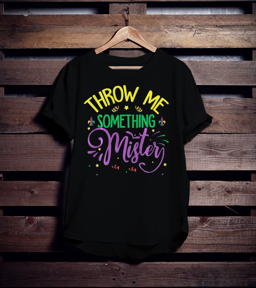 Throw Me Something Mister Carnival Colors And Icons T-Shirt