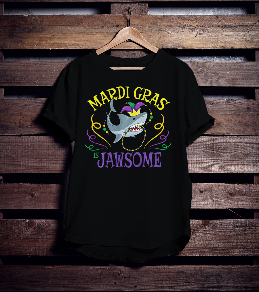 Mardi Gras Is Jawsome Shark New Orleans T-Shirt