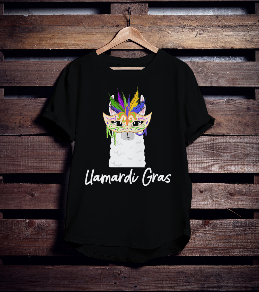 Llamardi Gras Celebrate Mardi Gras Carnival Para T-Shirt