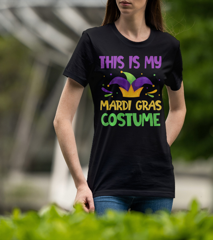 This Is My Mardi Gras Costume Jester Hat Colorful T-Shirt