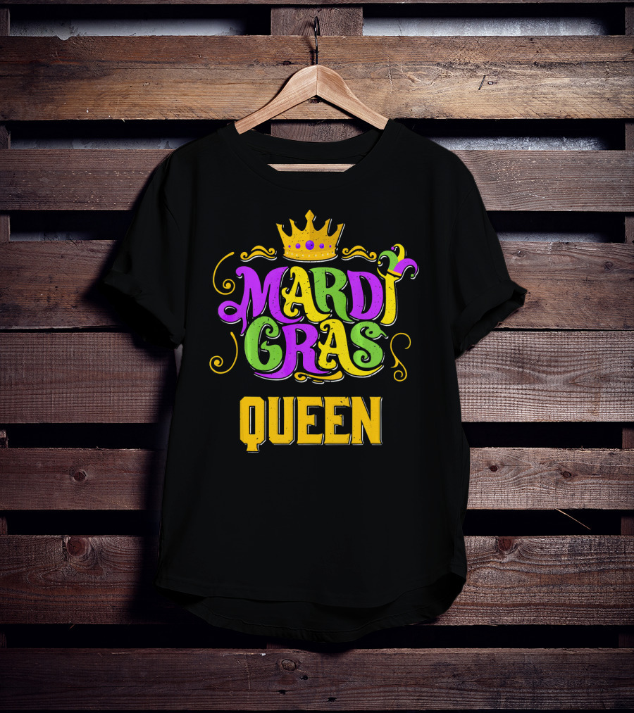 Mardi Gras Queen Crown Carnival Party T-Shirt