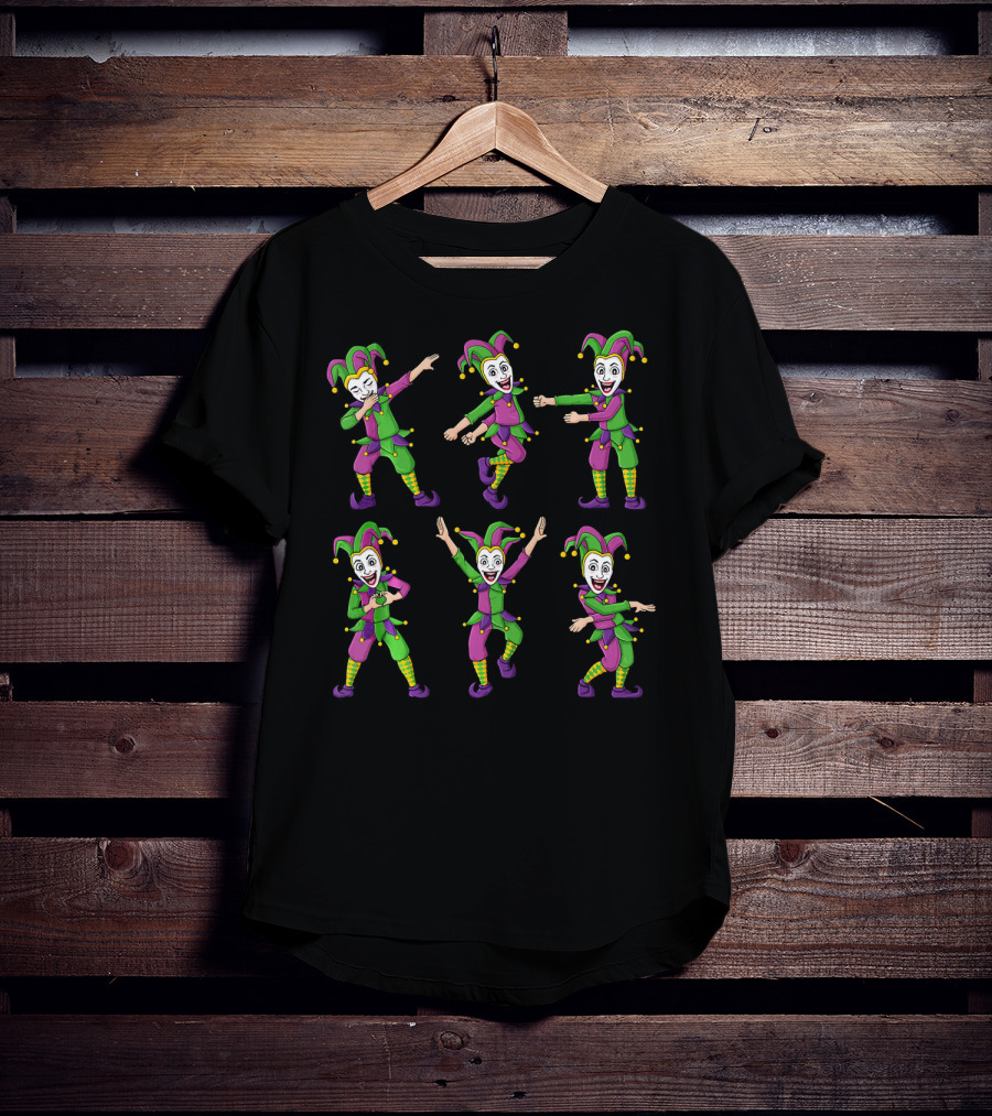 Mardi Gras Jesters Dancing Celebration Jokers T-Shirt