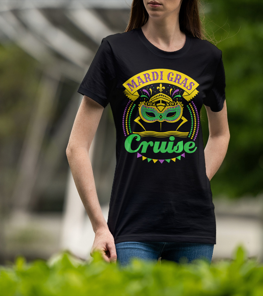 Mardi Gras Cruise Mask T-Shirt