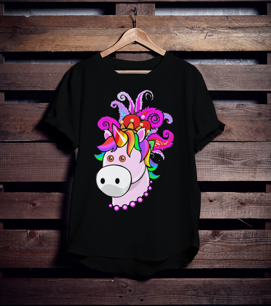 Kids Unicorn Mardi Gras New Orleans T-Shirt