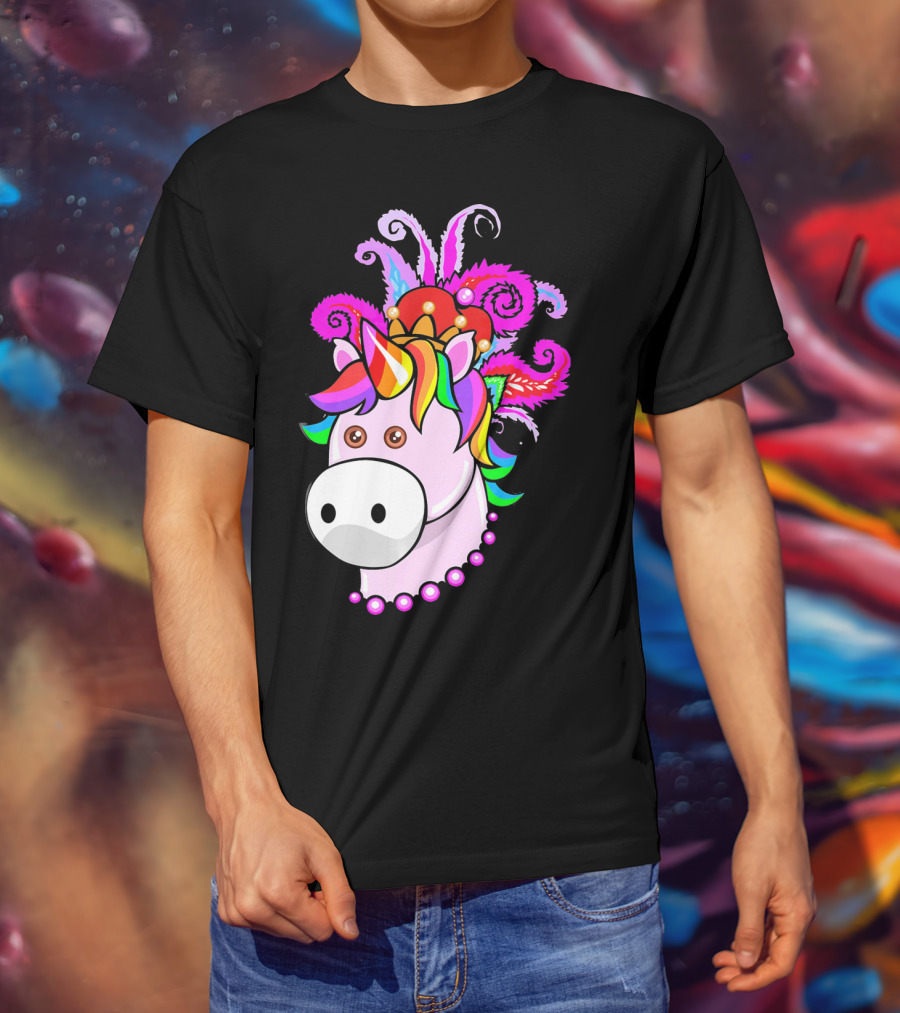 Kids Unicorn Mardi Gras New Orleans T-Shirt