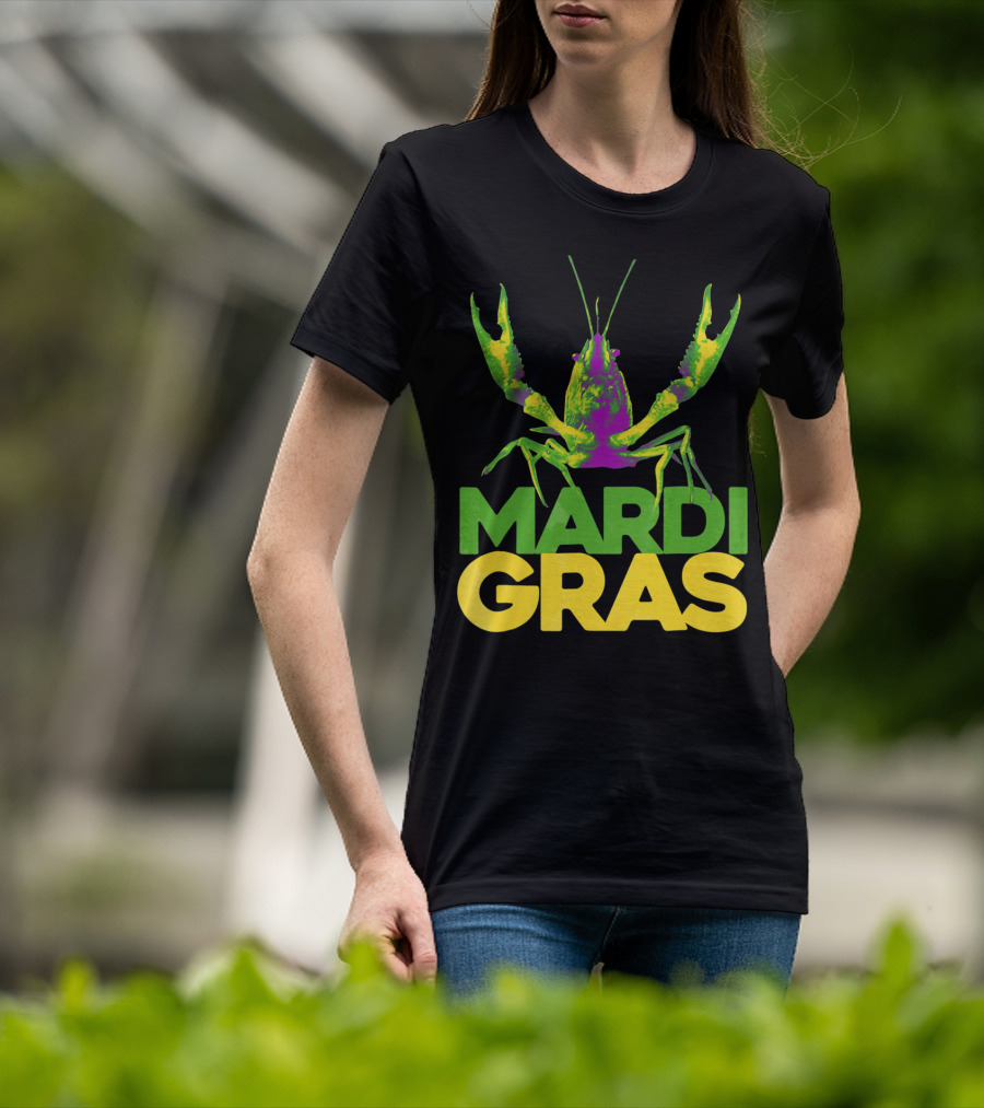 Mardi Gras Crawfish Vintage New Colorful T-Shirt