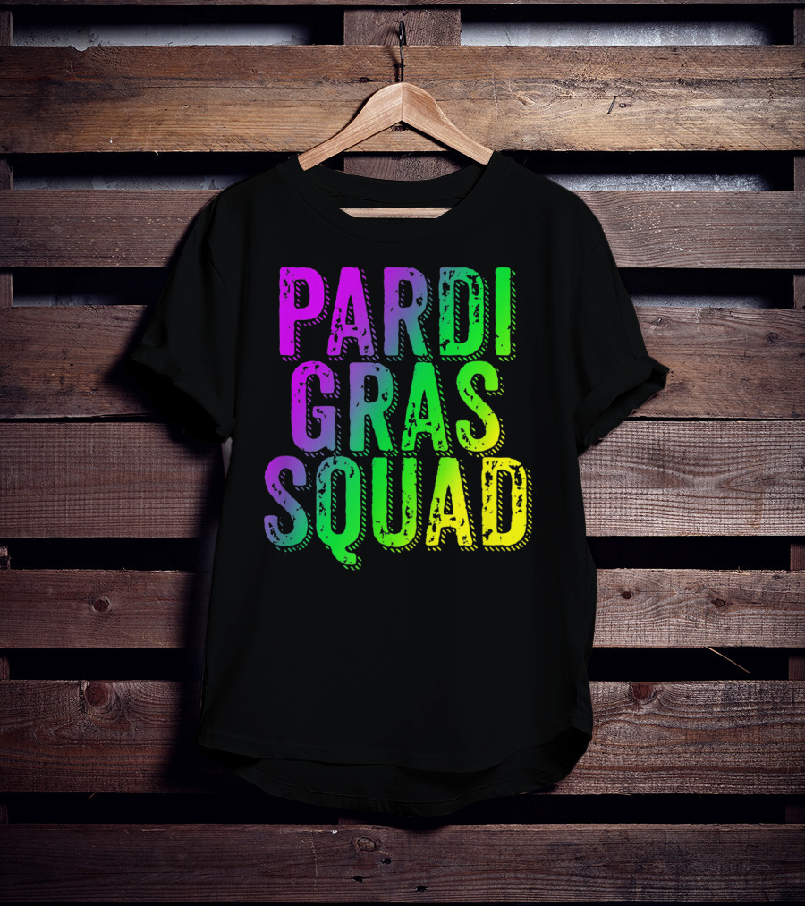 Pardi Gras Squad Matching Mardi Gras Group T-Shirt