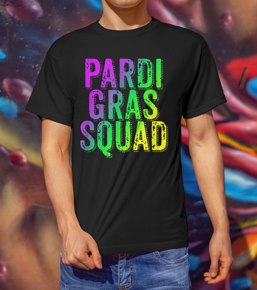 Pardi Gras Squad Matching Mardi Gras Group T-Shirt