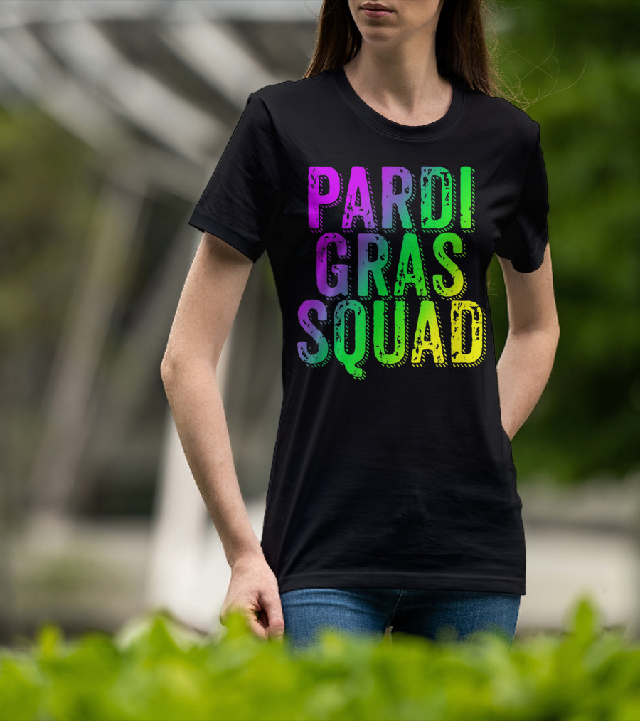 Pardi Gras Squad Matching Mardi Gras Group T-Shirt
