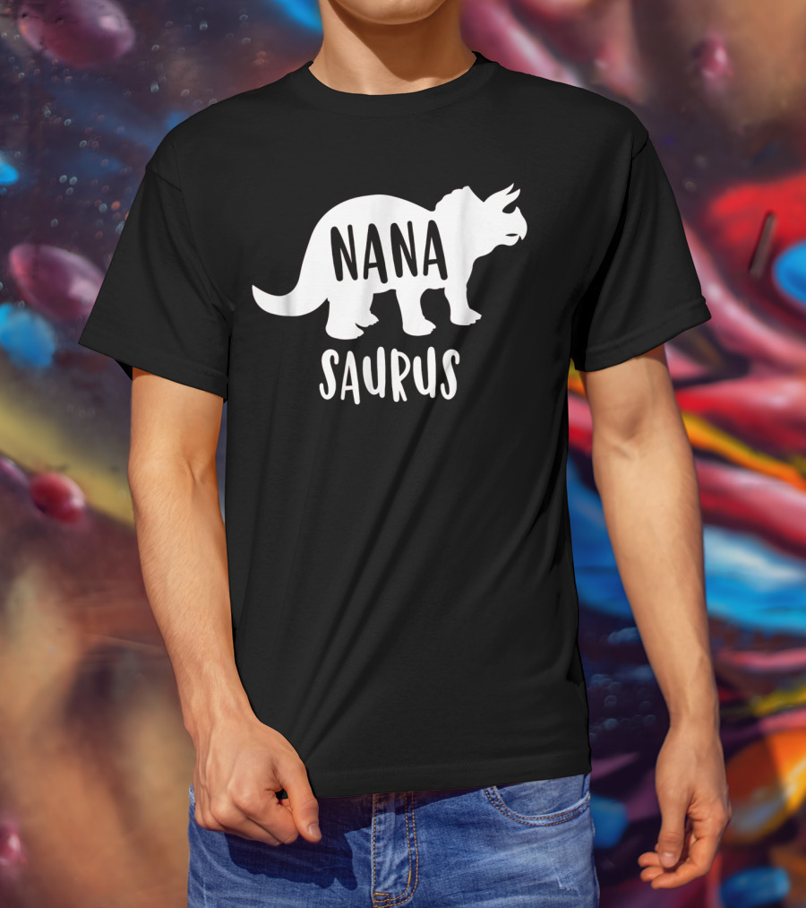 Nanasaurus Funny Dinosaur Nana Saurus Triceratops T-Shirt