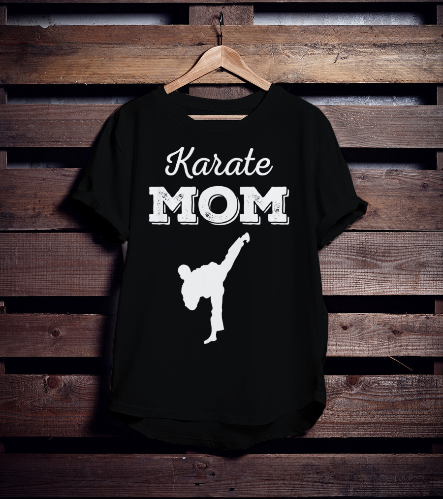 Karate Mom Martial Arts Silhouette Kick T-Shirt