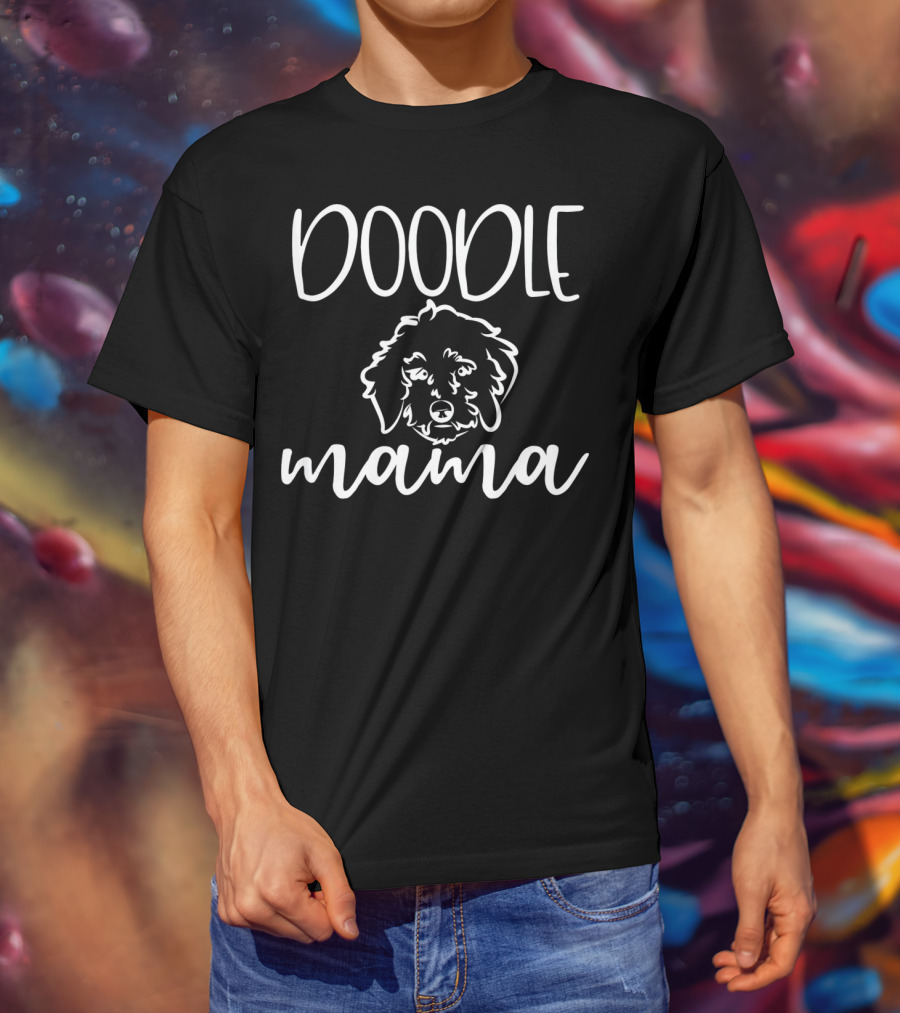Doodle Mama Dog Mom GoldenDoodle Sketch T-Shirt