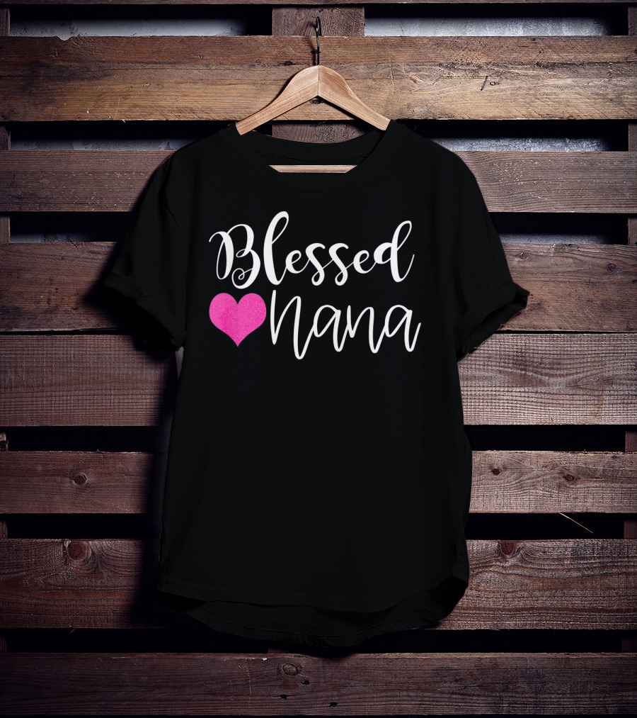 Blessed Nana Pink Heart T-Shirt