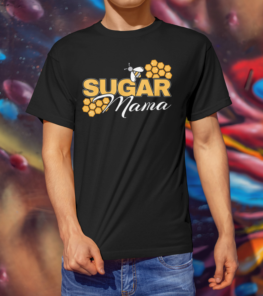 Sugar Mama Bee Hive Honeycomb T-Shirt