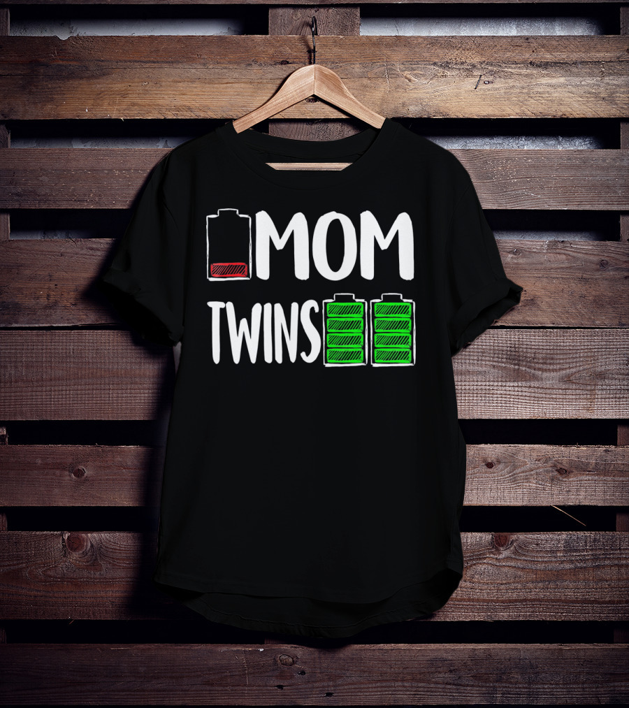Mom Low Battery Twins Full Charge T-Shirt