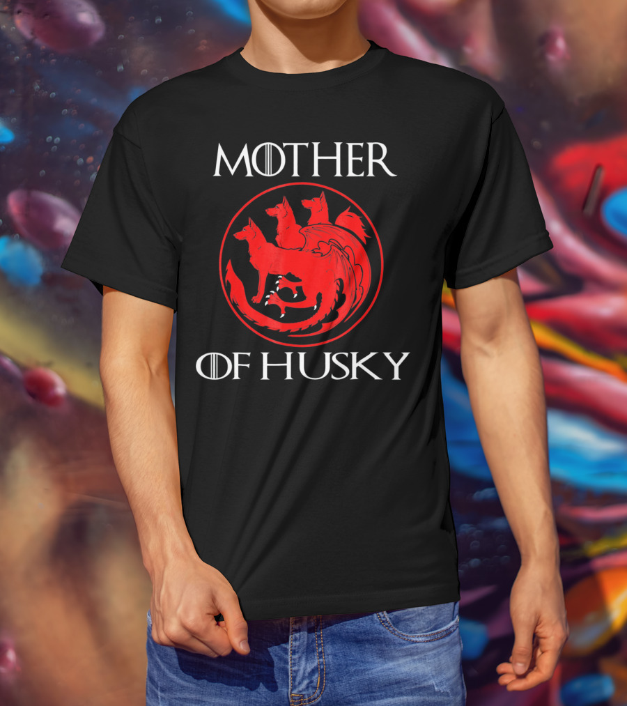 Mother Of Husky Pure Love And Devotion Dragon Symbol Fusion T-Shirt