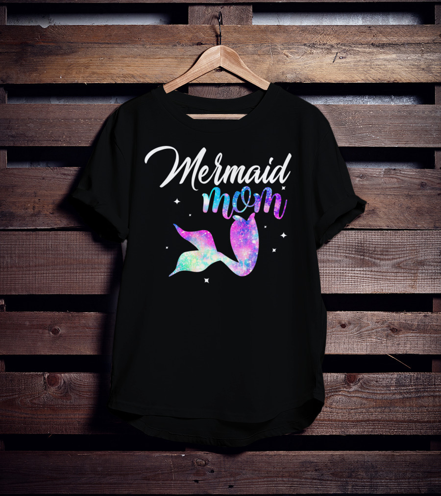 Mermaid Mom Mother Mermom Birthday T-Shirt