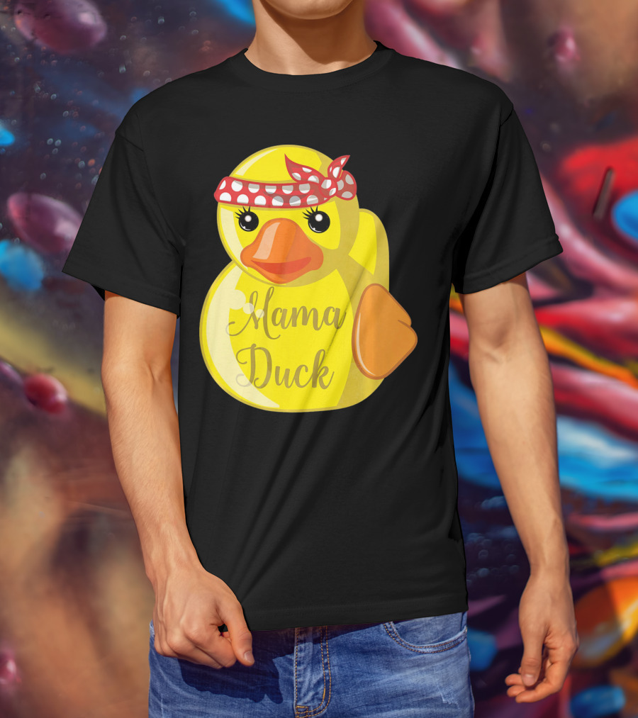 Mama Duck Bandana Polka Dot Style Quack Squad T-Shirt
