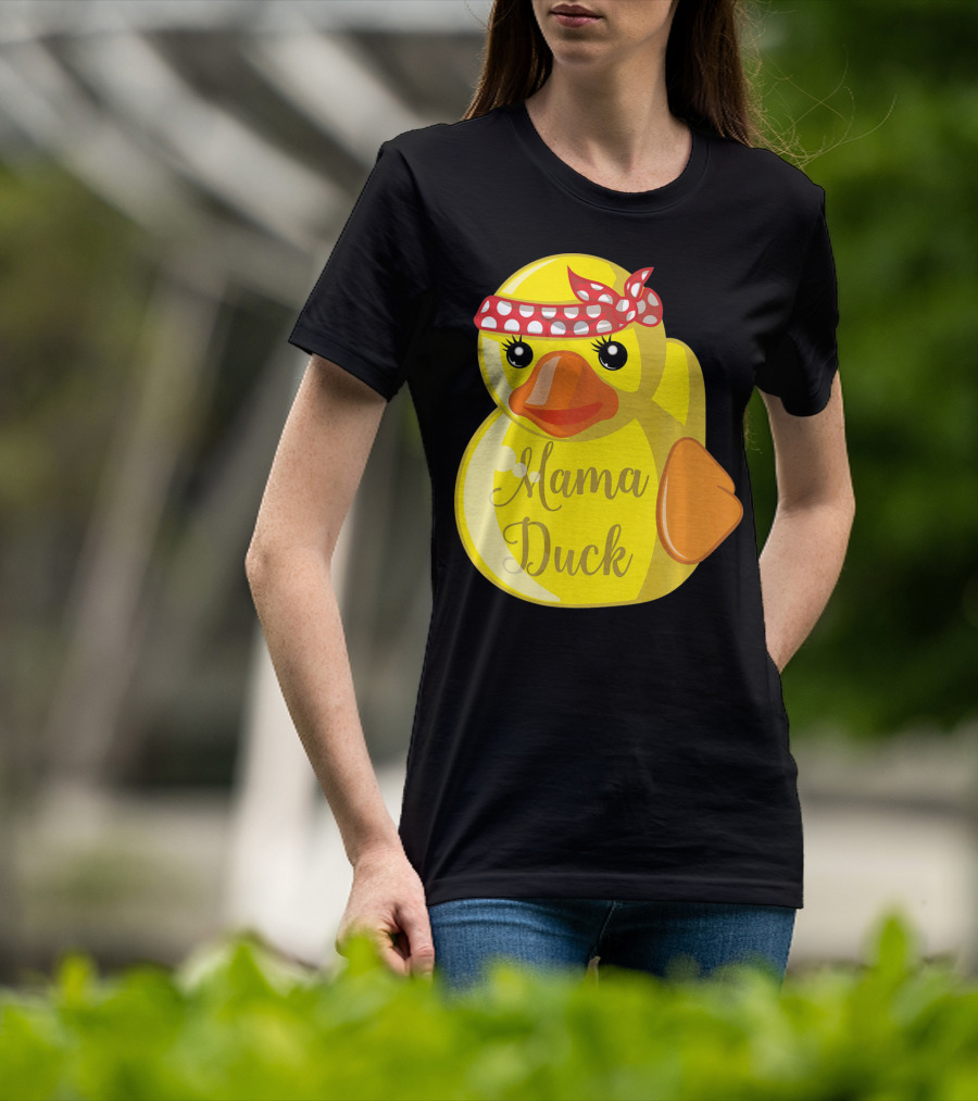 Mama Duck Bandana Polka Dot Style Quack Squad T-Shirt
