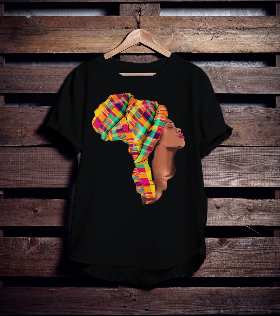 Oheneba Kente Headwrap African Mom Mother's Pride T-Shirt