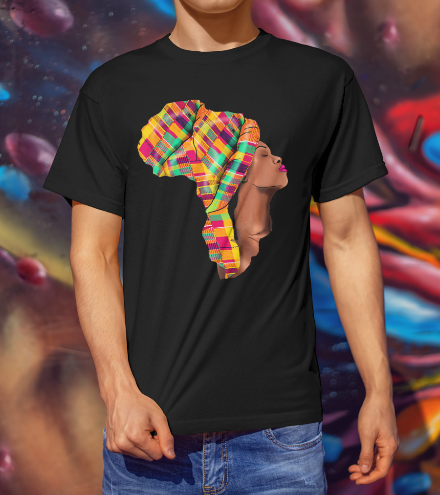 Oheneba Kente Headwrap African Mom Mother's Pride T-Shirt
