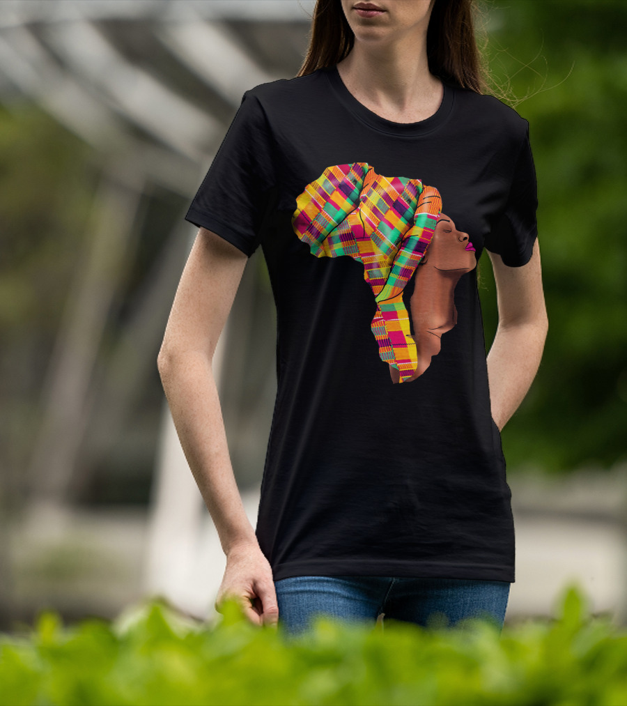 Oheneba Kente Headwrap African Mom Mother's Pride T-Shirt