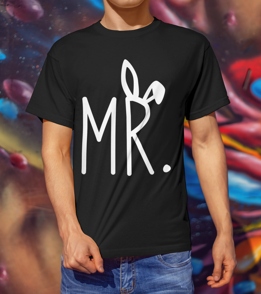 MR. Bunny Ears Mens Easter T-Shirt