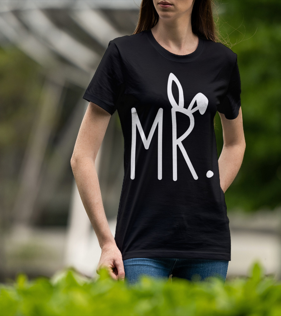 MR. Bunny Ears Mens Easter T-Shirt