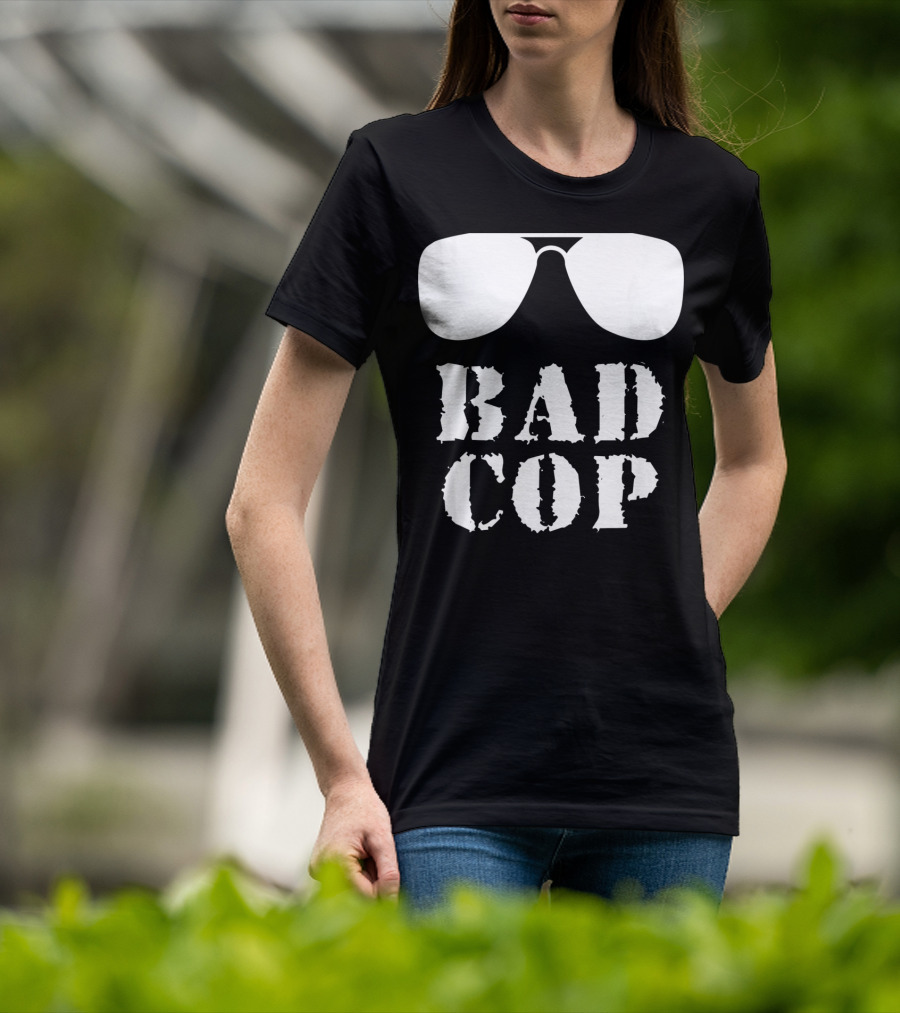 Bad Cop Funny Father And Son Matching Sunglasses T-Shirt