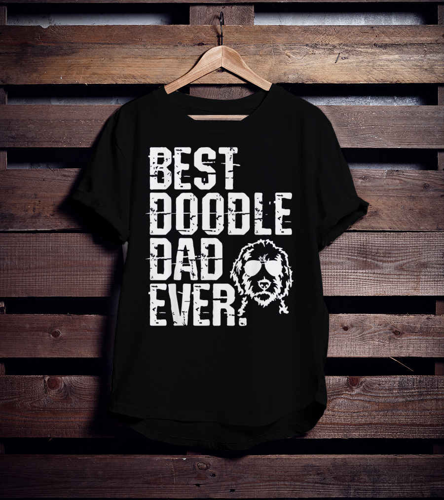 Best Doodle Dad Ever Golden Retrievers Sunglasses T-Shirt