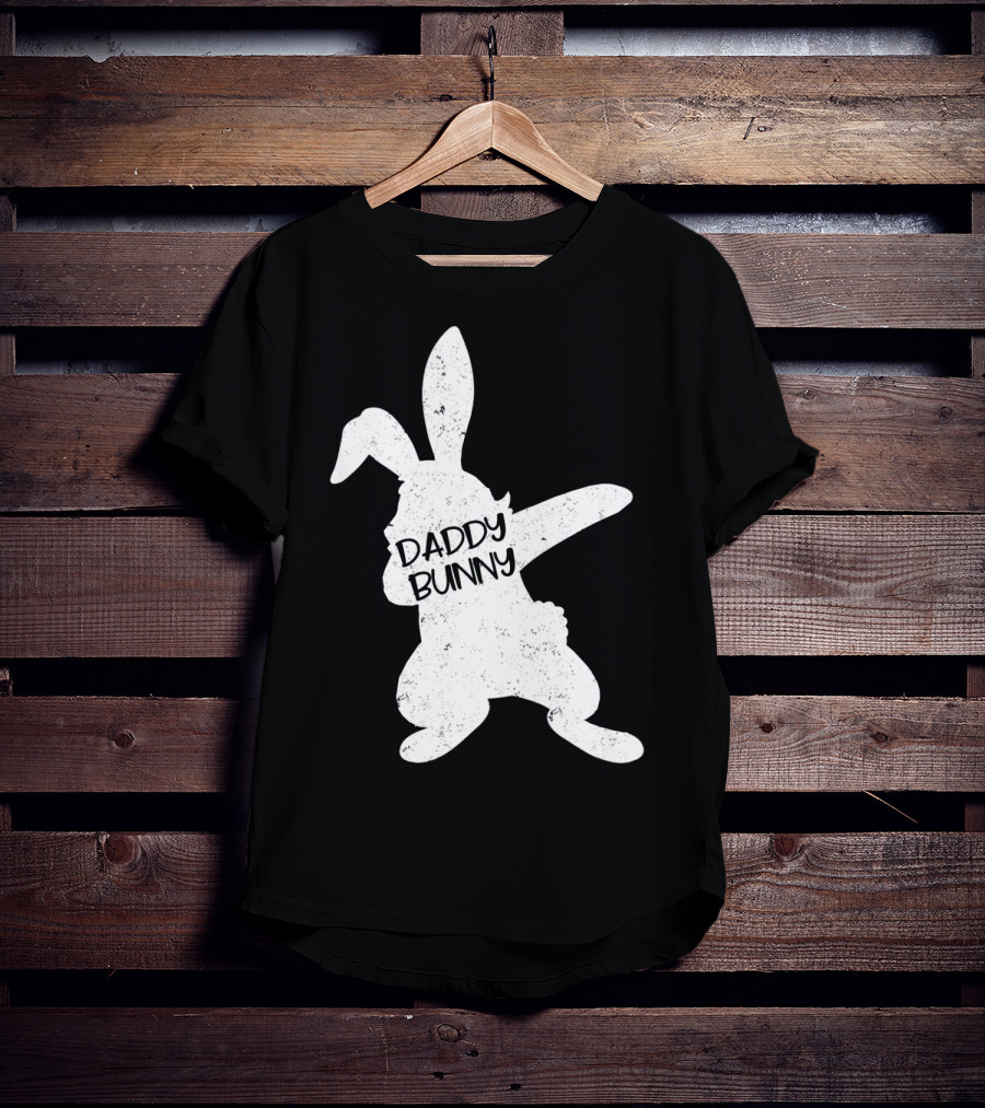 Daddy Bunny Dabbing Rabbit Cute Matching T-Shirt