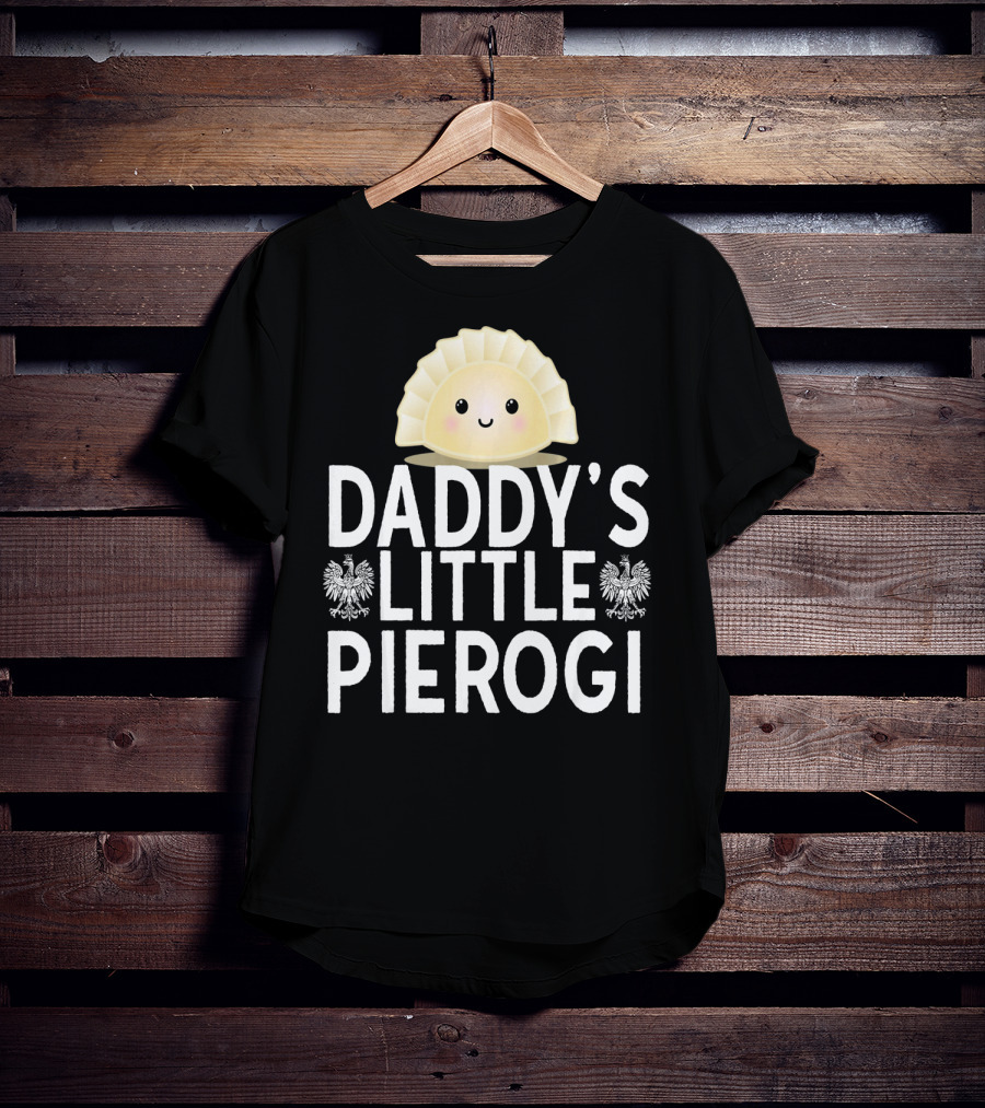 Daddy's Little Pierogi Kids Dyngus Day Polish Heritage Cute Emblem T-Shirt
