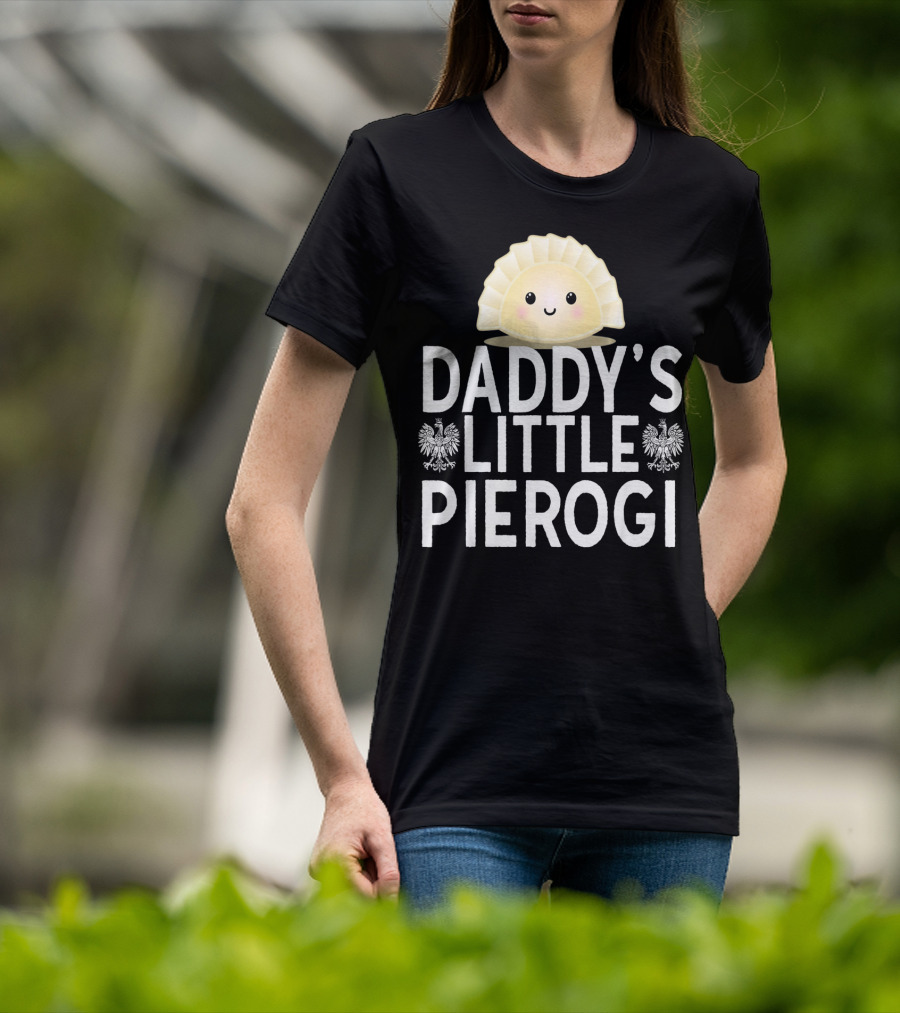 Daddy's Little Pierogi Kids Dyngus Day Polish Heritage Cute Emblem T-Shirt