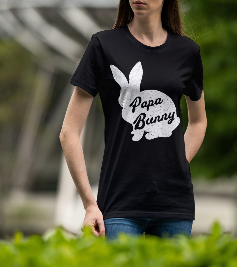 Papa Bunny Funny And Cute Easter Mens T-Shirt