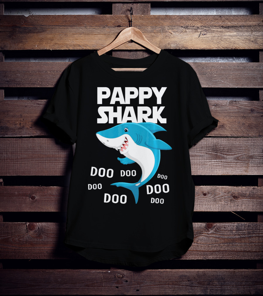 Pappy Shark Doo Doo Doo Grandpa Father's Day T-Shirt